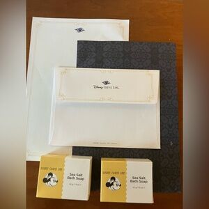 Disney Cruise Line Stationery x2 & Sea Salt Bath Soap x2 - Brand New In Box